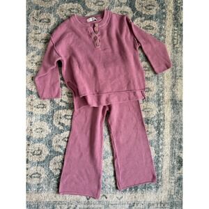 Free People Hailee Sweater Set Dusty Pink Size XS Excellent Condition